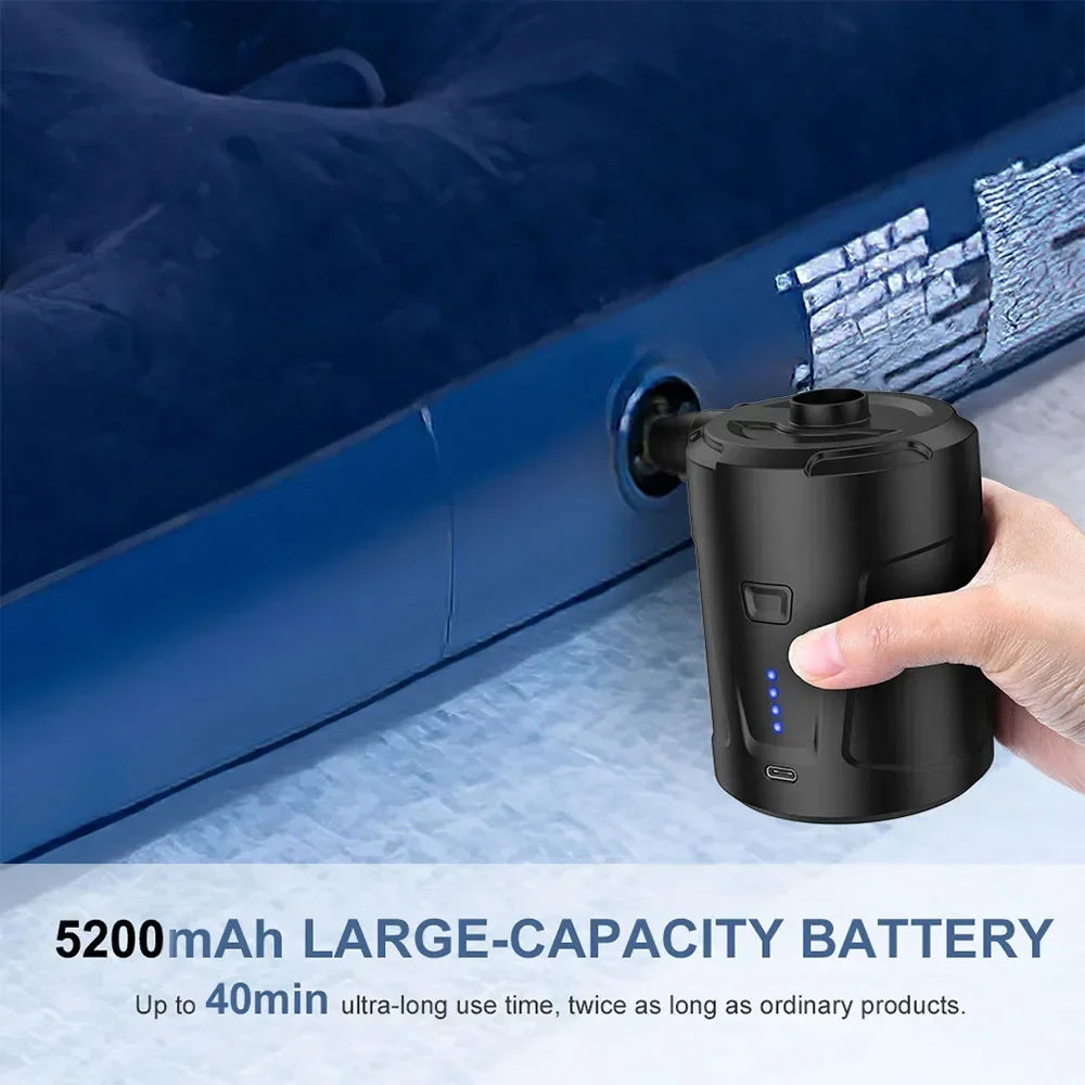 Portable Mini Air Pump – Fast Inflator for Pool Floats, Kayaks & More