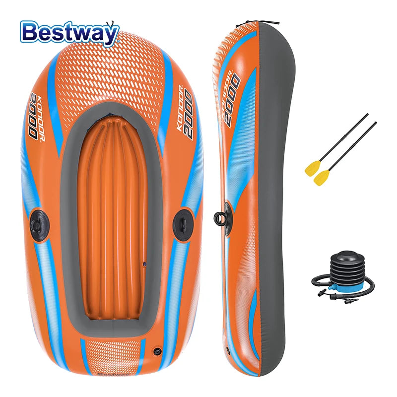 Person Heavy Duty Inflatable Kayak - Long Lasting PVC Rafting Adventure Boat for Thrilling