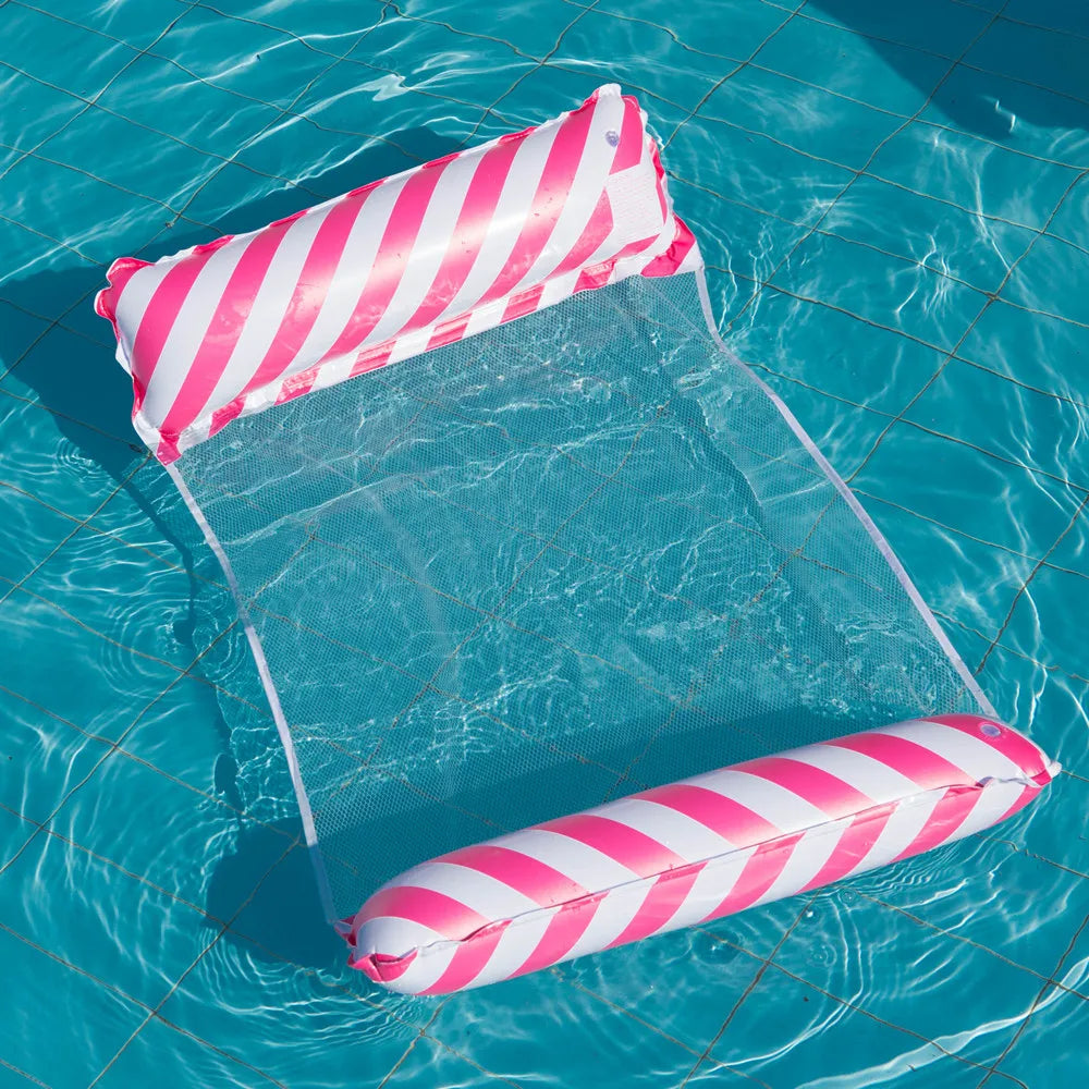Inflatable Pool Lounge Chair – Relaxing Floating Hammock with Backrest