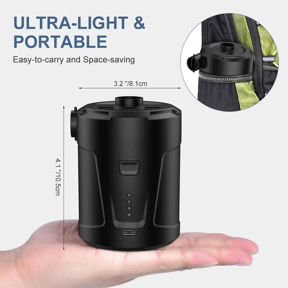 Portable Mini Air Pump – Fast Inflator for Pool Floats, Kayaks & More