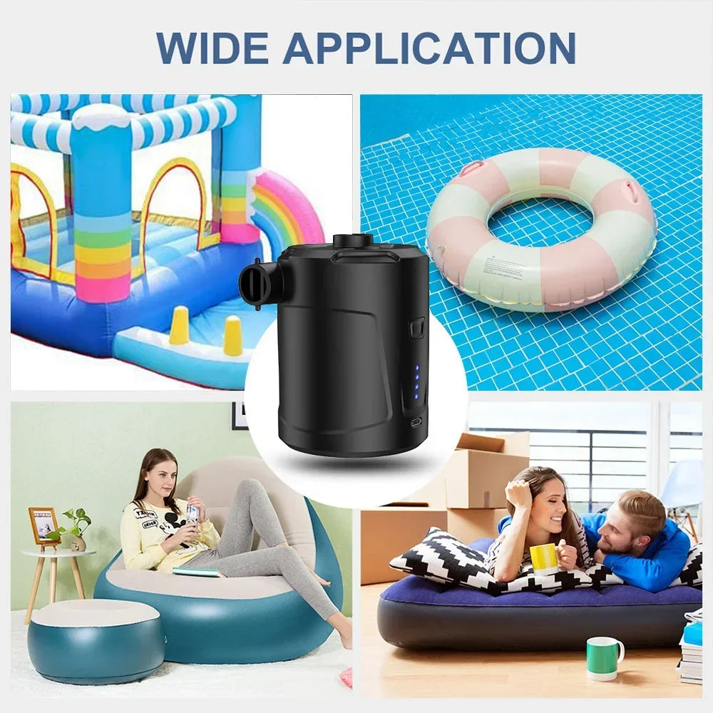 Portable Mini Air Pump – Fast Inflator for Pool Floats, Kayaks & More