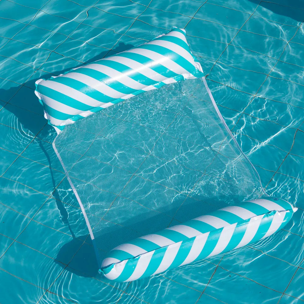 Inflatable Pool Lounge Chair – Relaxing Floating Hammock with Backrest