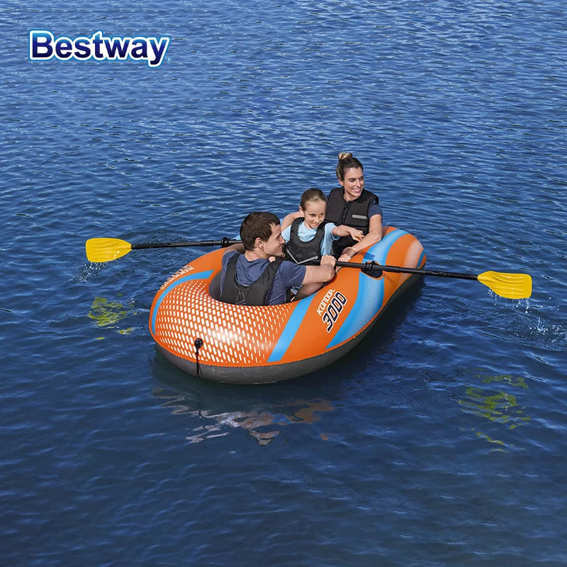 Person Heavy Duty Inflatable Kayak - Long Lasting PVC Rafting Adventure Boat for Thrilling