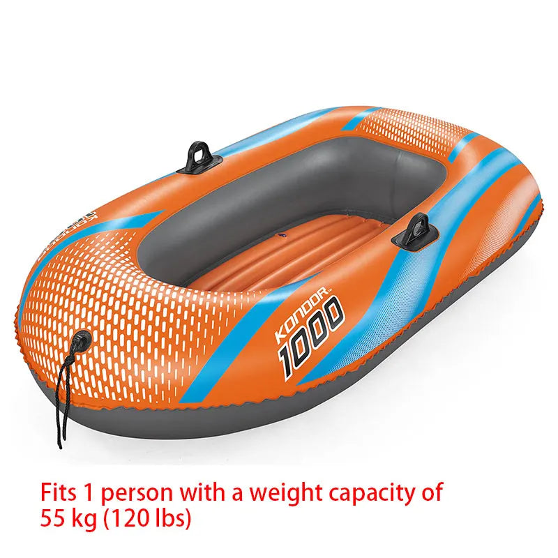 Person Heavy Duty Inflatable Kayak - Long Lasting PVC Rafting Adventure Boat for Thrilling