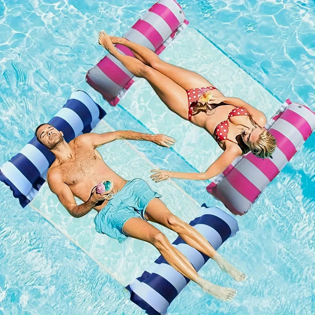 Inflatable Pool Lounge Chair – Relaxing Floating Hammock with Backrest