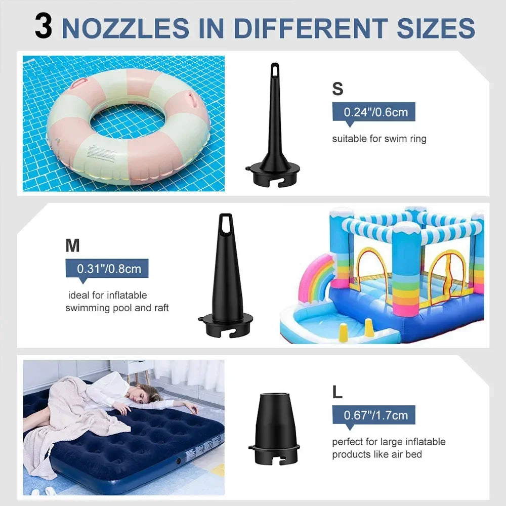 Portable Mini Air Pump – Fast Inflator for Pool Floats, Kayaks & More