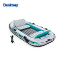 Bestway 65159 5 Person Inflatable Kayak - Durable PVC Material, Large Adventure Boat, Kit Format, Highly Buoyant and Stable