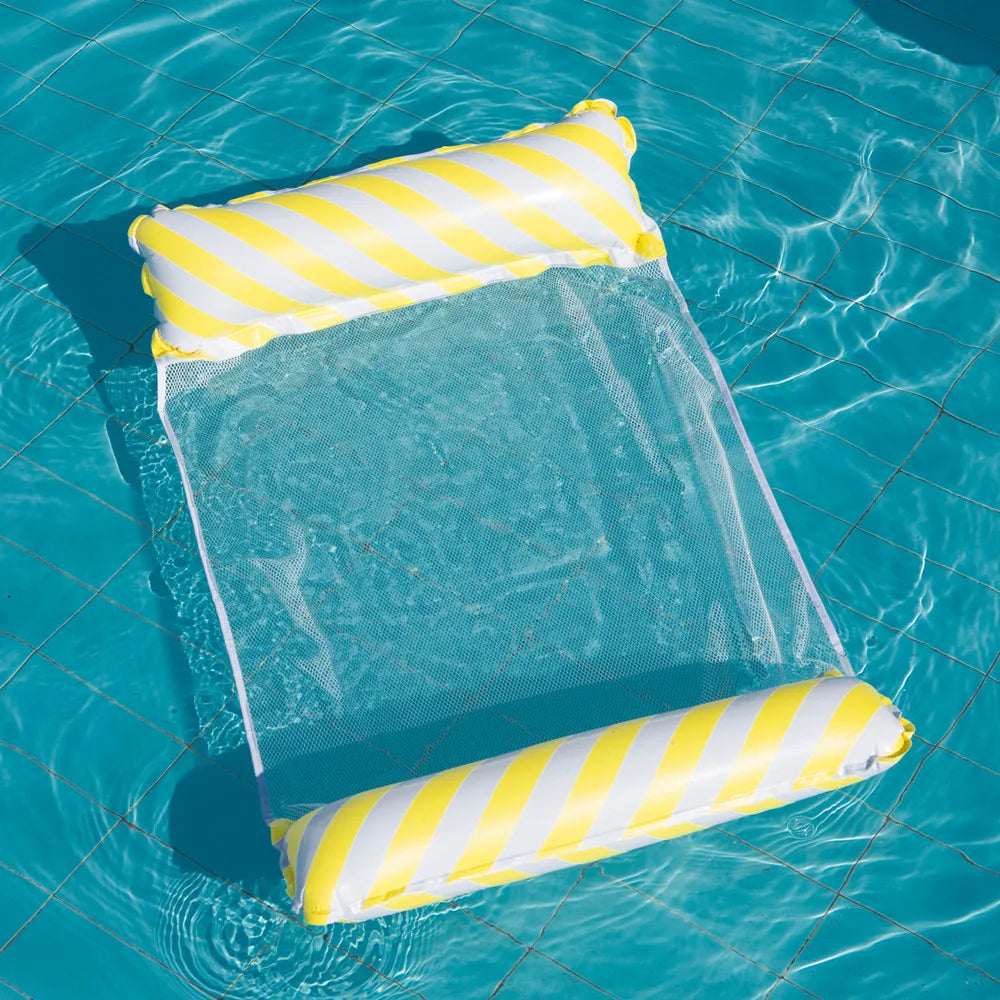 Inflatable Pool Lounge Chair – Relaxing Floating Hammock with Backrest